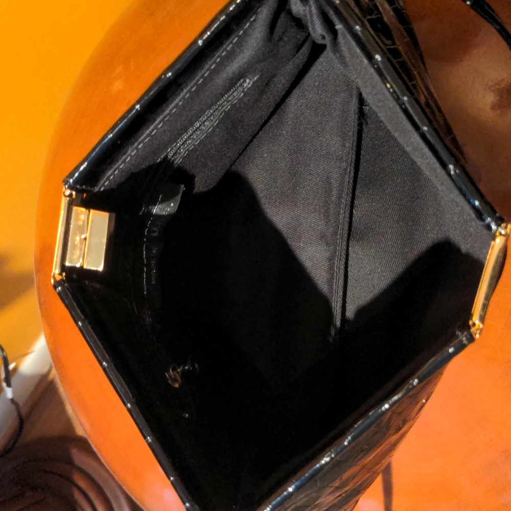 Black Valerie Jean Leather Dressy Bag - Picture 5 of 11